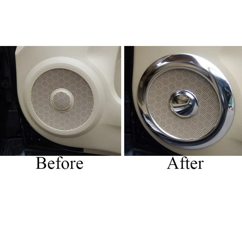 8 шт./компл. Автомобильная дверная колонка из нержавеющей стали звуковые кольца