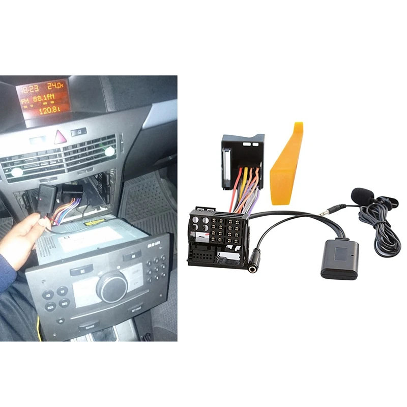 

Автомобильный Bluetooth 5,0 Aux кабель для микрофона, свободные руки, адаптер для вызова для OPEL CD30 Mp3 CDC40 CD70 DVD90