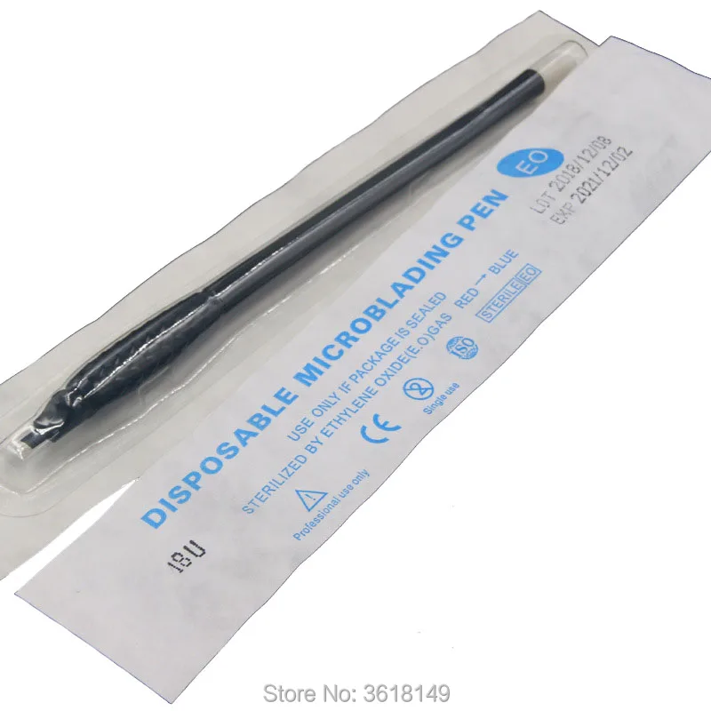 

50pcs Disposable Microblading Manual Tattoo Pen with 0.15mm 18U Blades for Eyebrow Permanent Makeup Embroidery Needles 7/9/11/14