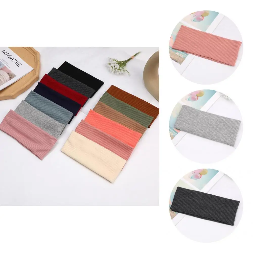 

Exercise Supplies Practical Exercise Elastic Wide Headbands Cotton Workout Headband Vibrant Color for Athletic