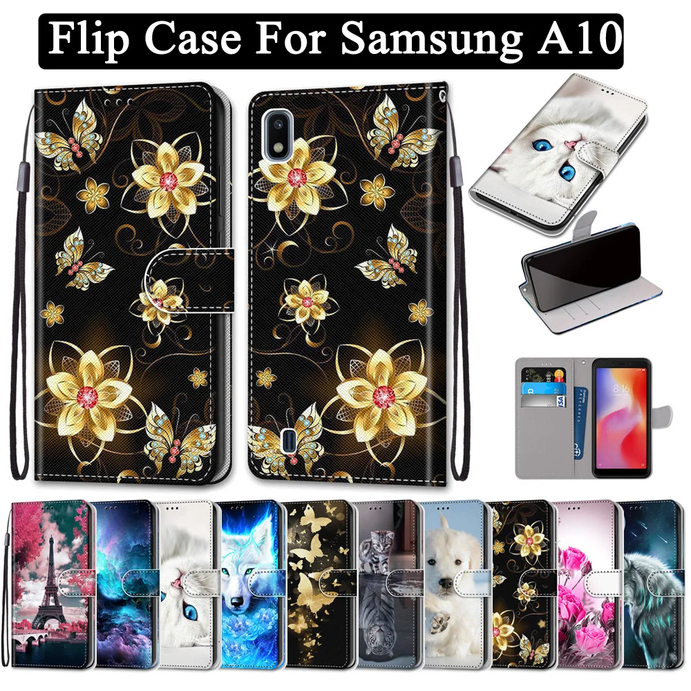 Симпатичная кожаная сумка для телефона чехол Samsung Galaxy A10 мягкий силиконовый с