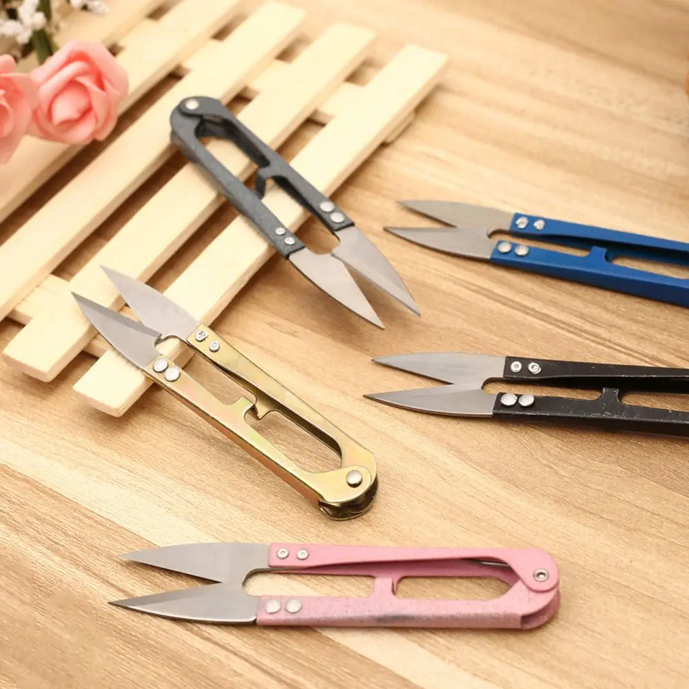 (JESJELIU) 1PC stationery Scissors Nippers U Shape Clippers Steel High Quality Decorative Professional Tailor | Канцтовары для