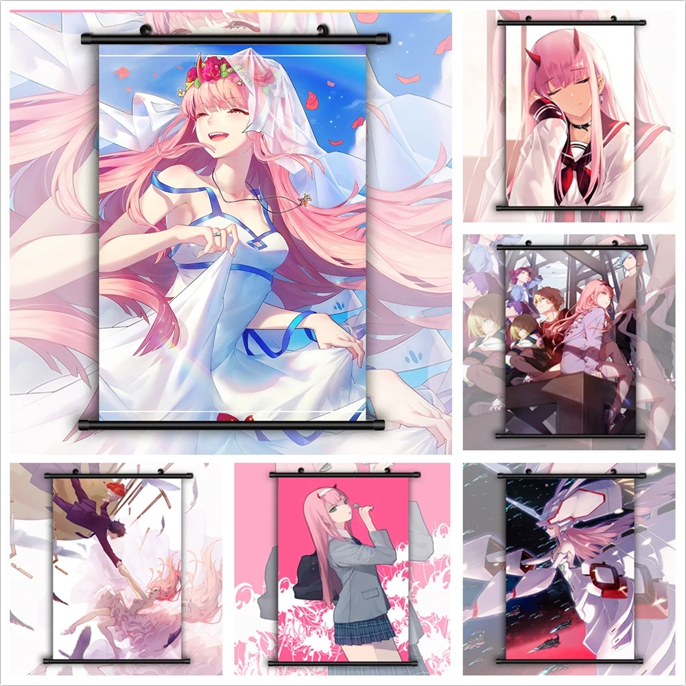 

Anime Manga Darling In The FranXX Zero Two Canvas Painting Decoration Picture Bedroom Home Decoration