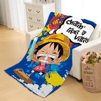 high quality customized thick coral fleece flannel japanese cartoon anime childrens lunch break air conditioning blanket gift