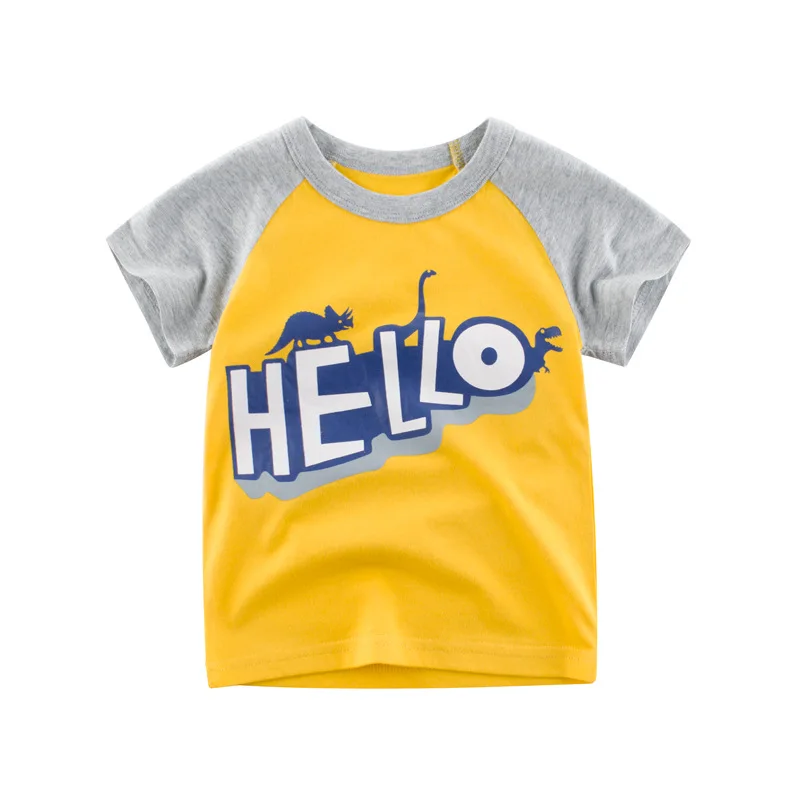 

Children clothes Dinosaur shirt boys t Shirts Infant Kid Cartoon Print Pocket T-shirt Tops Tee Newborn koszulka summer camiseta