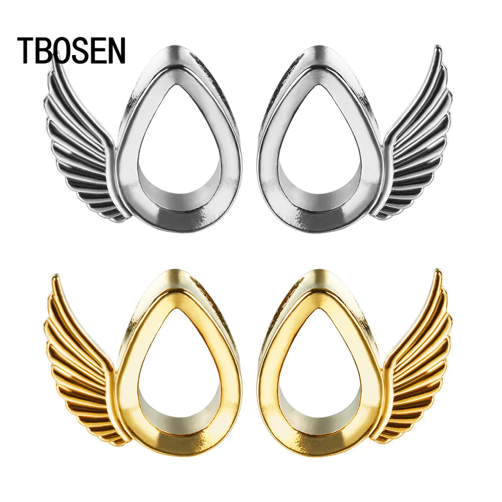 Новинка медные расширители для ушей в форме капли воды серьги растяжки заглушки
