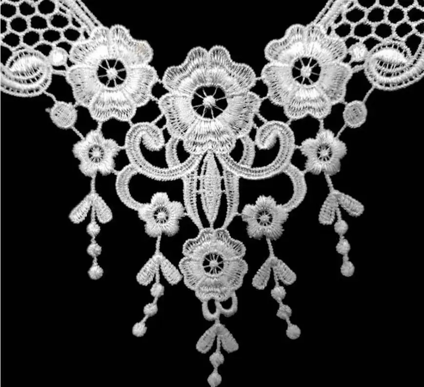 4 шт. белый вырез Кружевная аппликация сетчатая отделка для одежды аксессуары