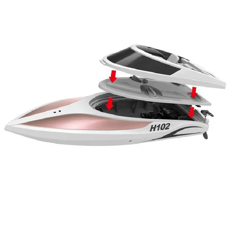 Радиоуправляемая лодка H102 скоростная с дистанционным управлением детская