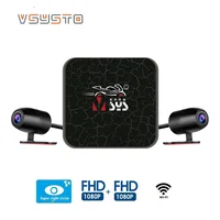 Видеорегистратор для мотоцикла VSYSTO, новейший видеорегистратор с двойным разрешением 1080p Full HD, Wi-Fi, ночным видением без экрана
