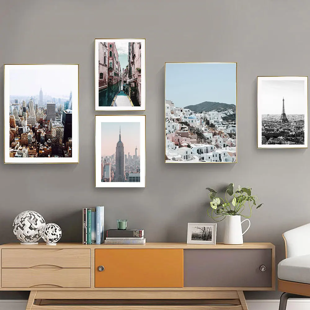 

Modern City Landscape Poster Eiffel Tower Canvas Painting Norbic Art Print Photography Wall Picture For Living Room Decor