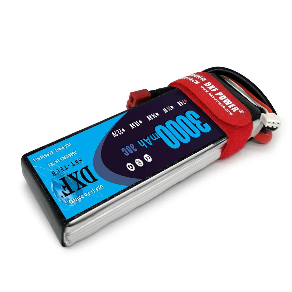 DXF-bater&iacute;a Lipo RC de buena calidad, 7,4 V, 3000mah, 2S, 30C, Max60C, para Dron, avi&oacute;n, Quadrotor, coche, barco, cami&oacute;n, fpv-4