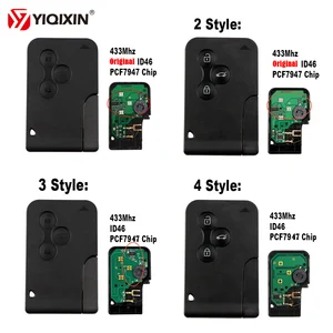 YIQIXIN 3 кнопки смарт-ключ-карта 433 МГц ID46 PCF7926 PCF7947 чип для Renault Megane 2 3 Scenic Grand 2003-2008 пульт дистанционного управления автомобильный ключ