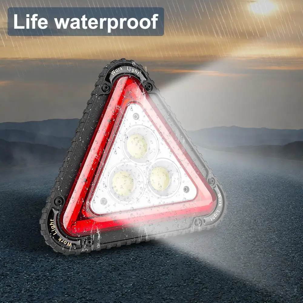 Triangle Working Light Multi-function Camping Flashlight Waterproof Torch COB LED Lantern 4 Modes Linternas Repair Work | Лампы и
