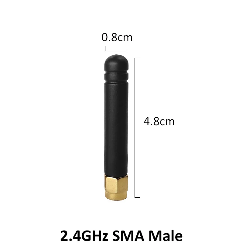 Grandwisdom 10pcs 2.4G antenna 2dbi sma male wlan wifi 2.4ghz antene pbx iot module router signal receiver antena high gain