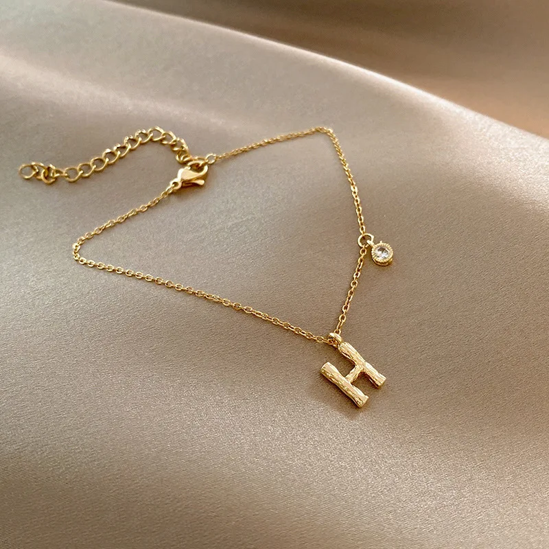 

2021 new simple letter diamond all-match bracelet Ladies bracelet birthday present Women's jewelry фурнитура для украшений парны