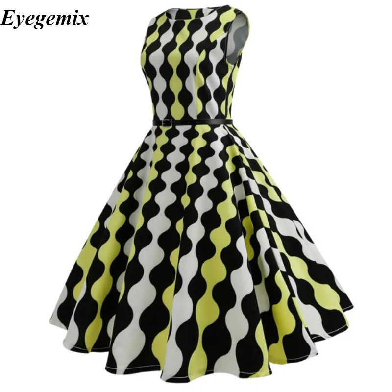 Женское винтажное платье Eyegemix в ретро стиле с цветочным принтом 1 29 50 s 60 большие