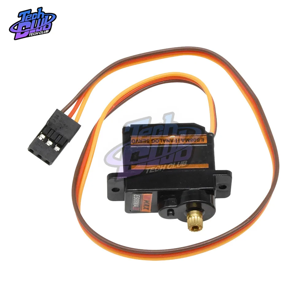 ES08MA II Mini металлическая Шестерня Аналоговый сервопривод цифровой микро рулевой 12