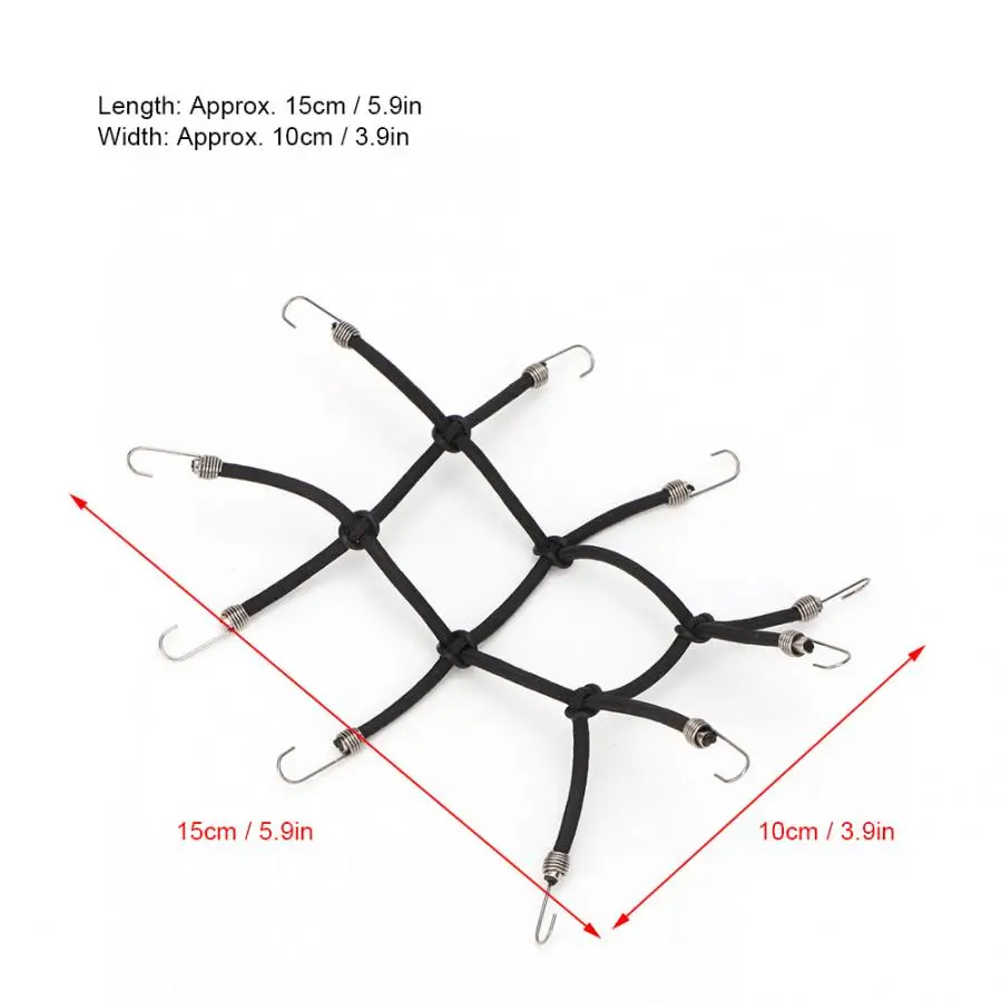 1/10 RC гусеничная мини эластичная багажная сетка с крючками Резиновая лента для