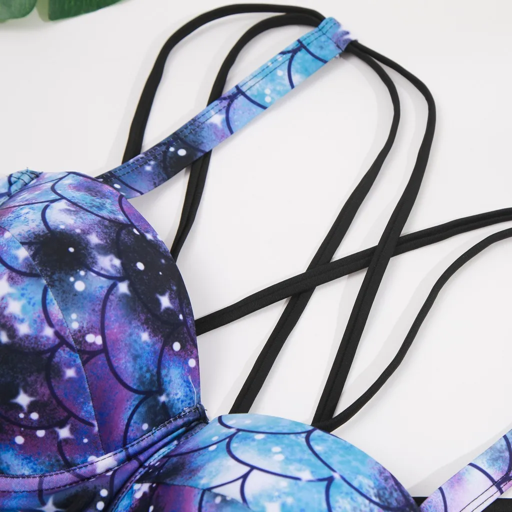 Женский купальник Kancoold сексуальный комплект бикини с принтом в виде рыбьей чешуи