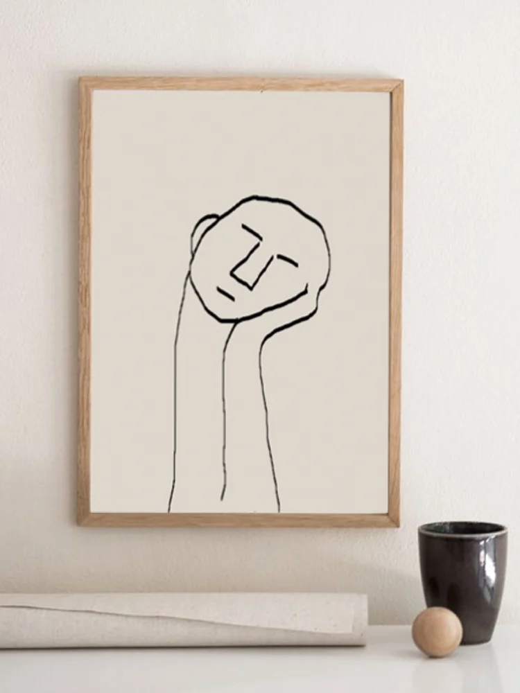 

Abstract Sculpture Cute Face Daze Canvas Painting Art Nordic Posters and Prints Wall Pictures for Living Room Decor Frameless