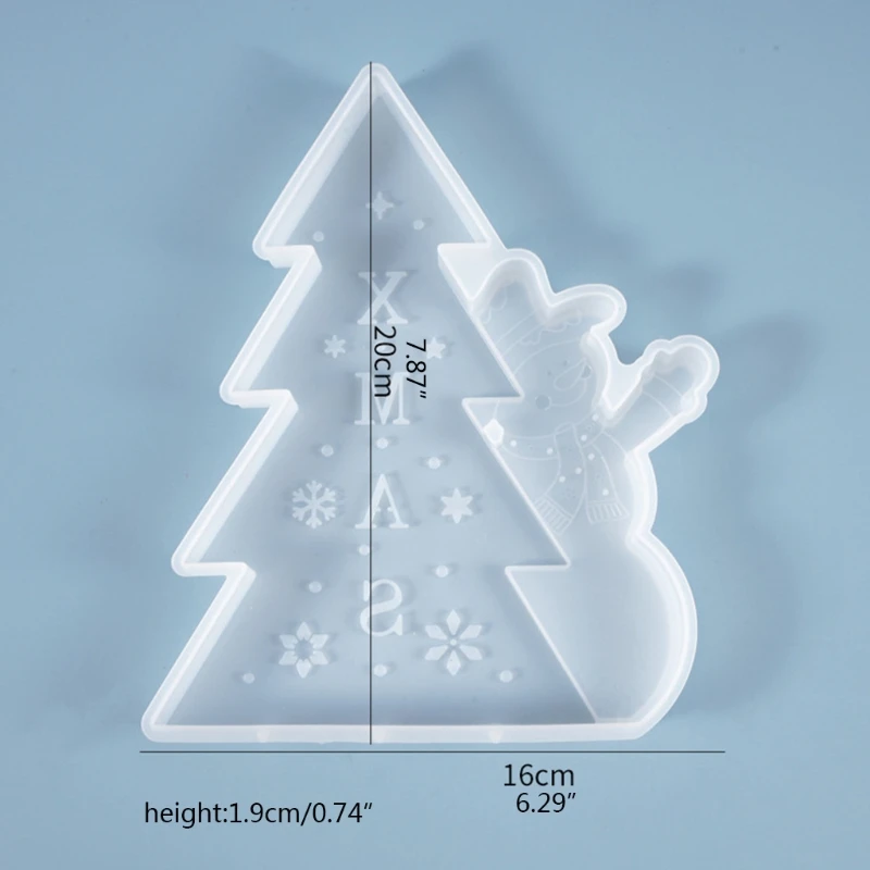 

DIY Crafts Jewelry Pendant Crystal Epoxy Resin Mold Santa Christmas Tree Decorations Listed Casting Silicone Mould
