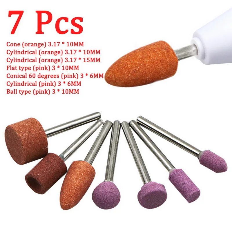 

7pcs/set Abrasive Mounted Stone For Dremel Rotary Tools Grinding Stone Wheel Head Dremel Tools Accessories