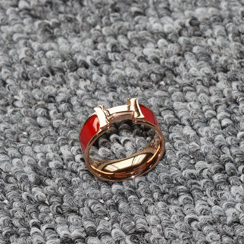 

2021 NEW Trend Titanium Steel Letter Women's Ring Ladies Popular Stainless Steel Jewelry Net Red Fashion Black Rings Pride Gift