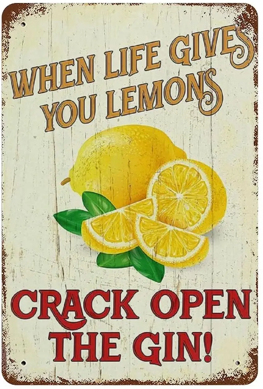 

Металлическая жестяная вывеска (в тех случаях, когда жизнь дает вам лимоны взломать в Радиоуправляемый вертолет GIN) Высокое качество Крытый ...