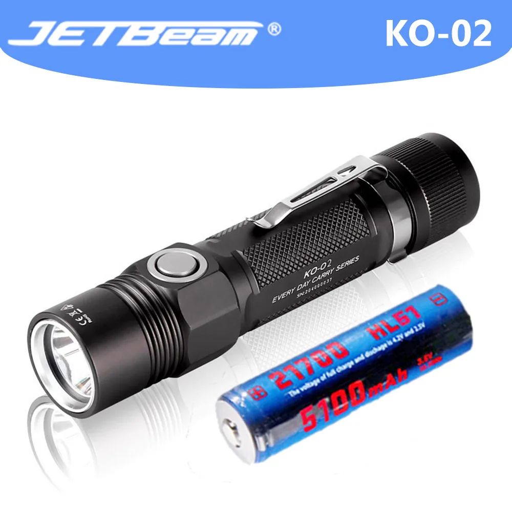 JETBEAM KO-02 V2.0 2000LM Powerful Tactical LED Flashlight XHP35 LED  Torch Light Outdoor Camping Powerful Led Flashlight