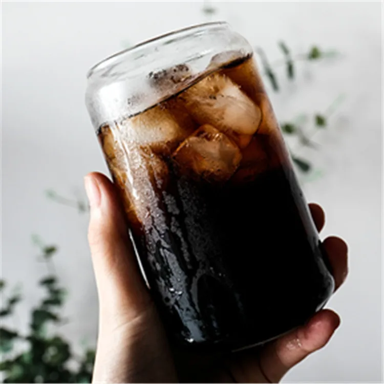 

Transparent drinking utensil coffee wine milk beer Cola juice cold drink cup hand-made canned mug 570ml Nordic minimalist glass