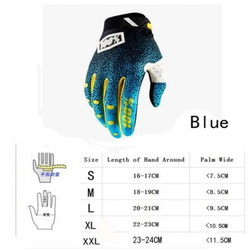 blue 1 пара велосипедные перчатки палец Нескользящие 3D гелевая накладка дышащие мотоцикл перчатка MTB дорожный велосипед Для Мужчин's зимние перчатки из акрила - Цвет: blue