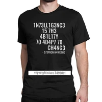 intelligence is the ability to adapt to change mens tshirt funny geek clothing science physics tee shirt scientist tee shirt