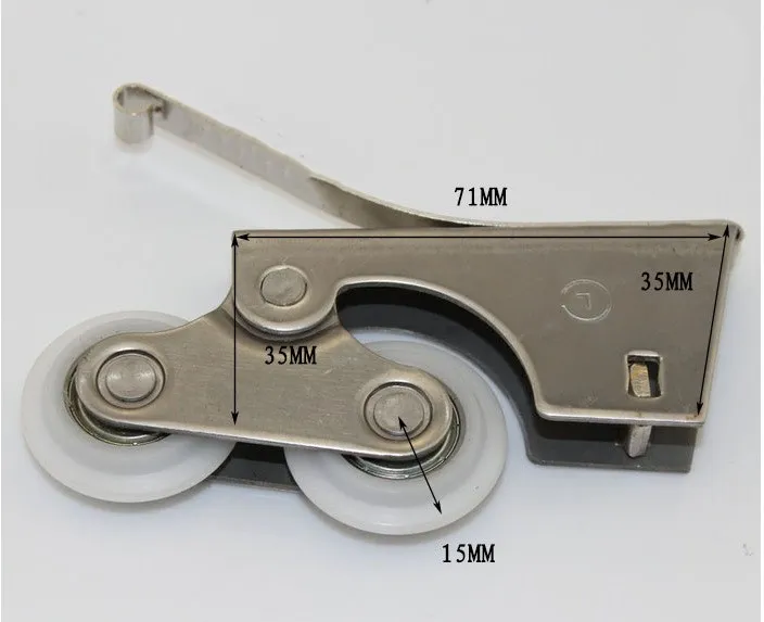 Двухколесный бегунок для раздвижной двери бесшумный ролик шкафа стеклянная