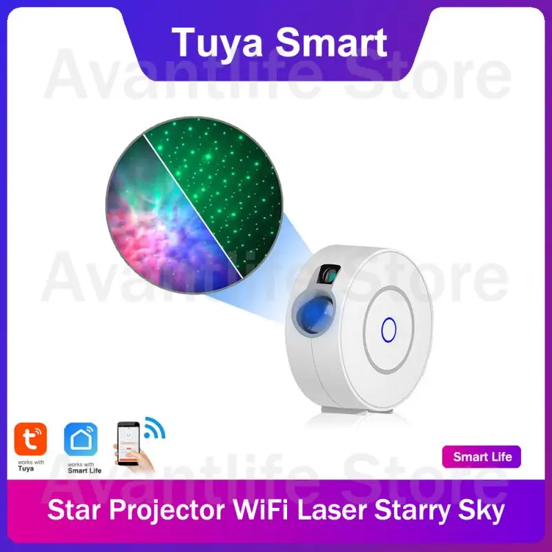

Умный лазерный проектор Tuya, Wi-Fi проектор со звездным небом, размахивающий ночник, цветное светодиодное приложение, беспроводное управление,...