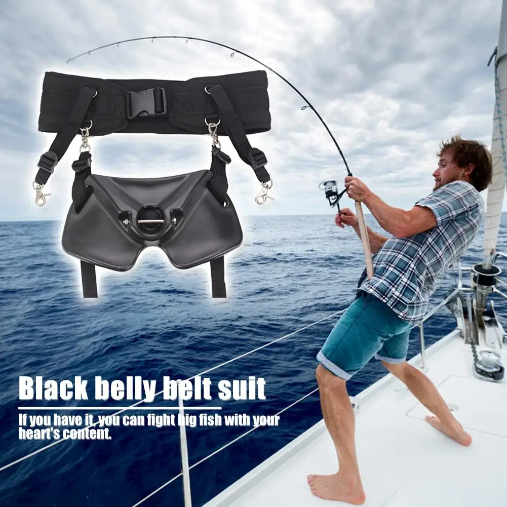 

Adjustable Waist Belt Fishing Supplies Fishing Vest Protecting Waist Belt Fishing Rod Holder Gimbal Trolling Jigging Holder Vest