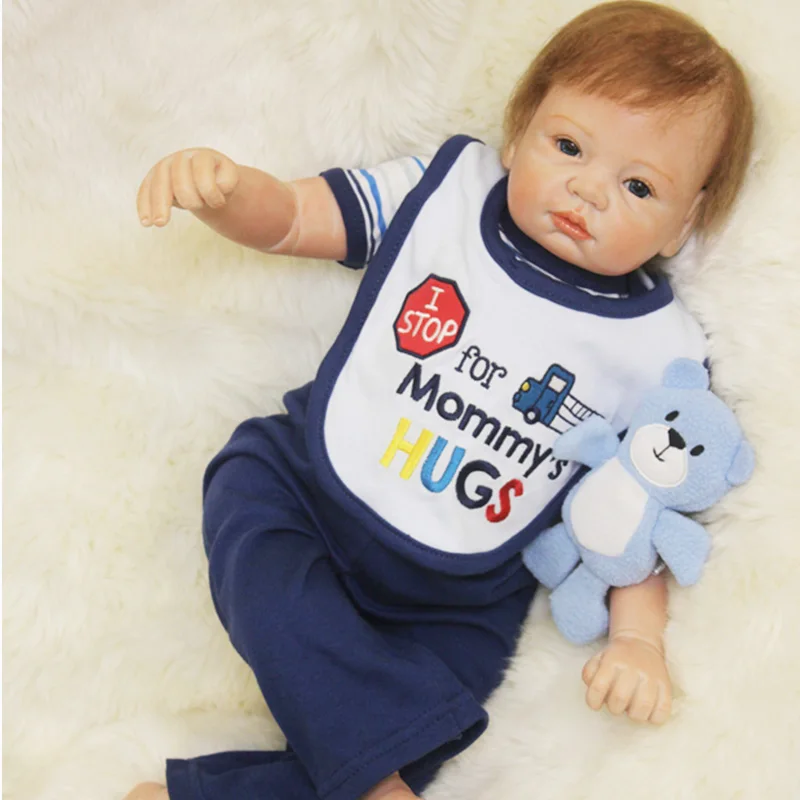 

OtardDolls Bebe Reborn 22inch Soft Silicone Vinyl Doll 55cm Soft Silicone Reborn Baby Doll boy newborn infant dolls gift