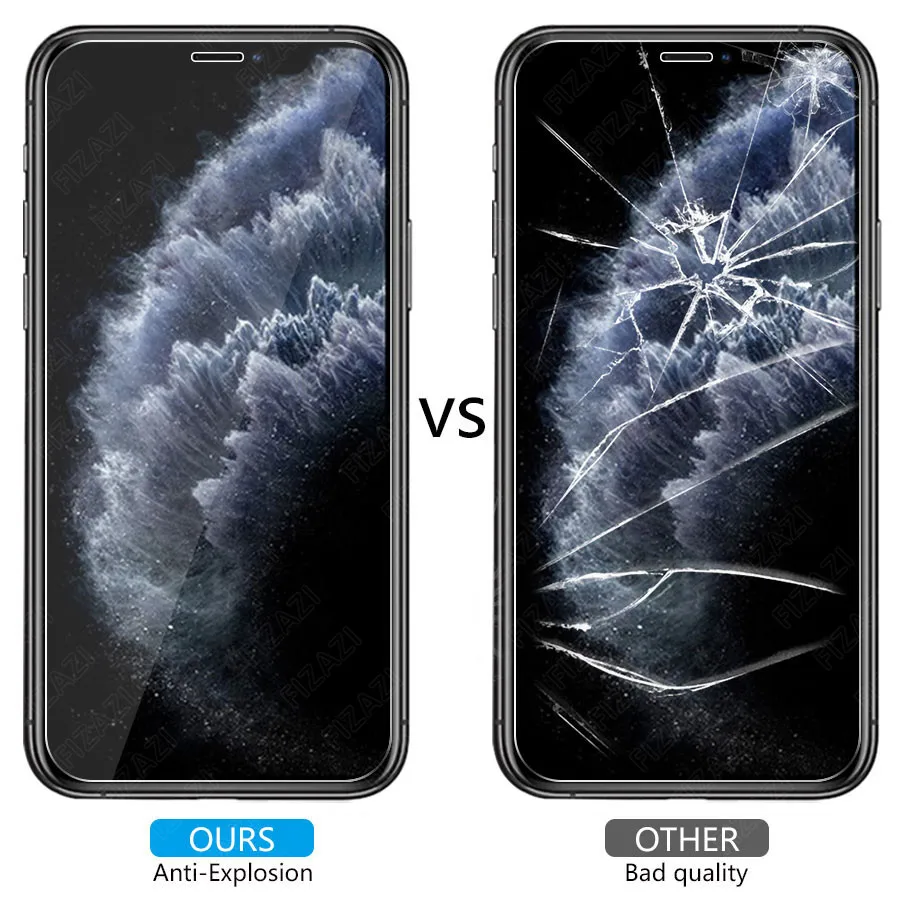 2 шт iphone 11 протектор экрана из закаленного стекла для Pro X XR XS Max Протектор Стекла