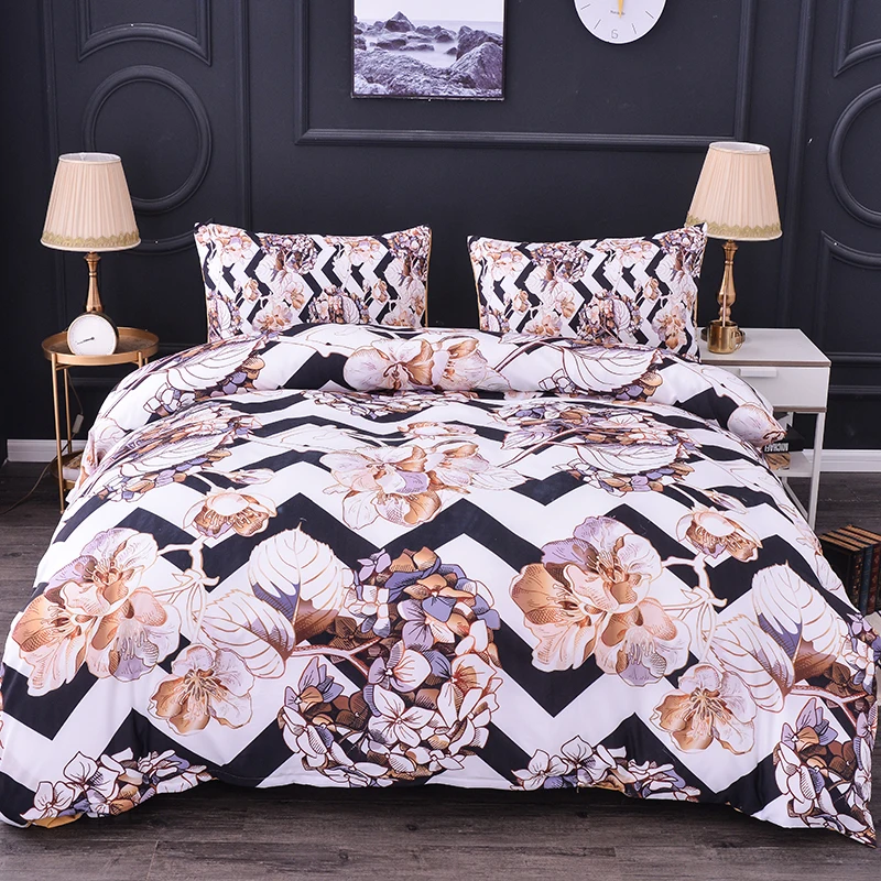 3D пододеяльники растения цветы постельные принадлежности набор Роскошное