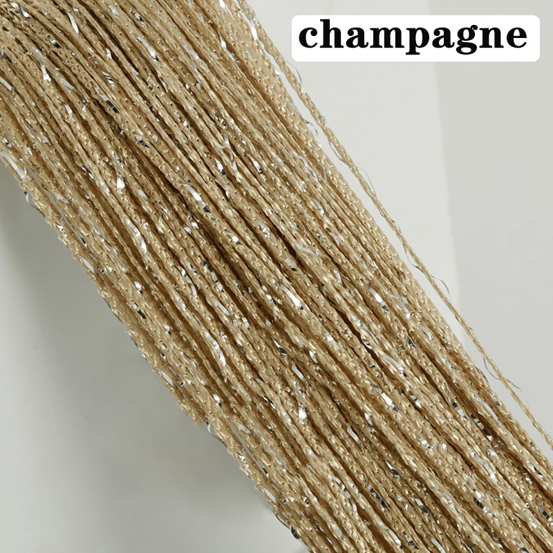 champagne 100 см X 200 см блестящая занавеска на дверь Серебряная лента блестящая кисточка блестящая линия занавески балдахин для окна комнаты украшение дома - Цвет: champagne