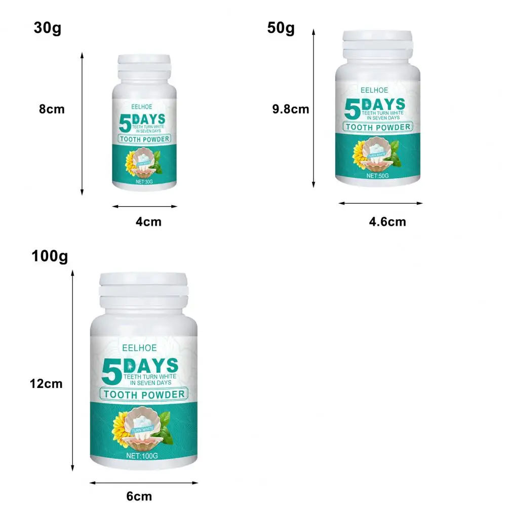 

30g/50g/100g Tooth Powder Natural Extract Plaque Removing Portable Teeth Whitening Cleaning Stain Powder for Oral