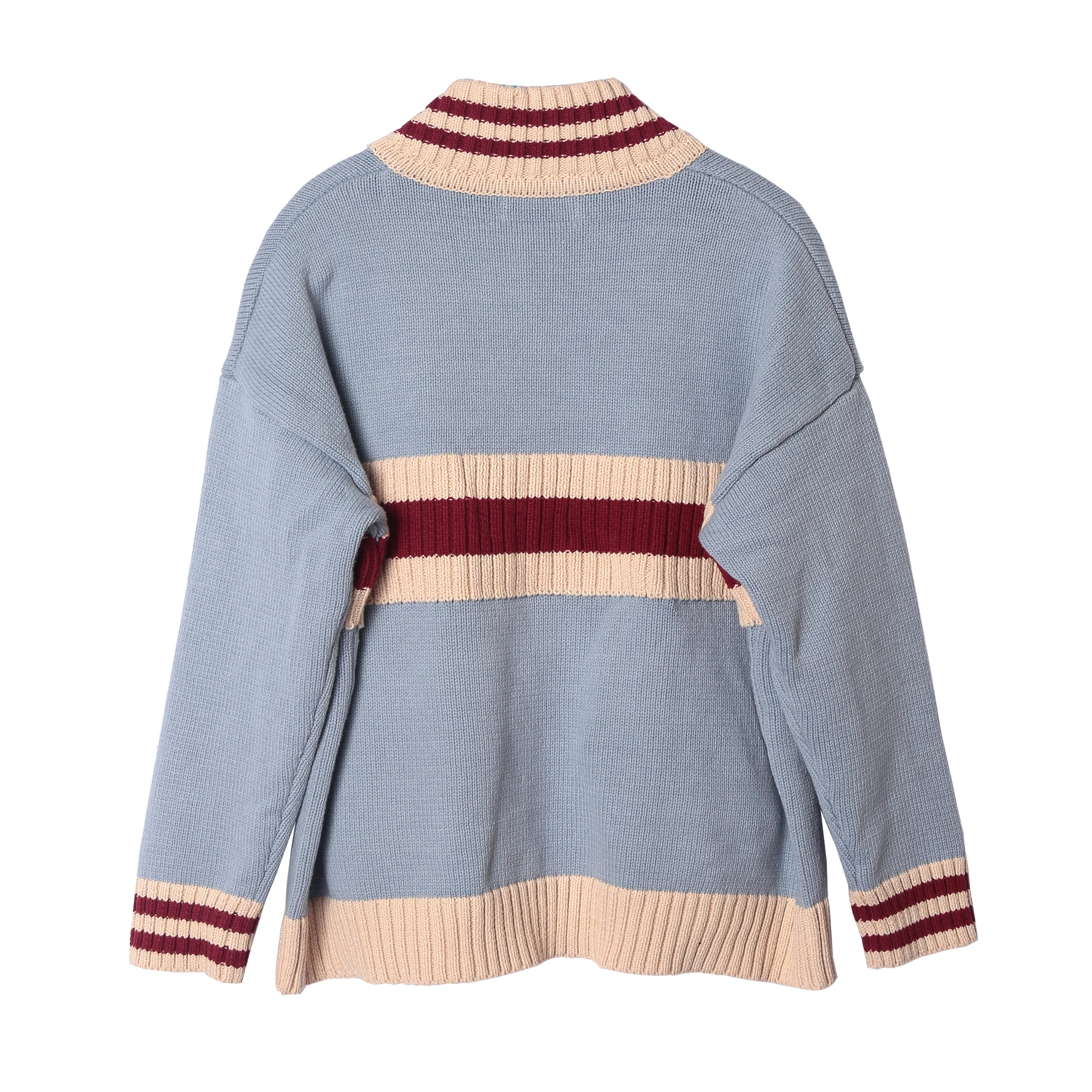 

Loose 2020 Winter New Design Vintage Women Sweater Coat Zipper Thick Warm Knitted Coats Ladies' Cotton Cardigan