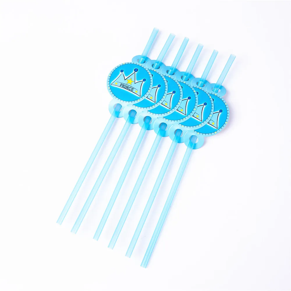 6 шт. одноразовые пластиковые соломинки для девочек и мальчиков вечерние первого