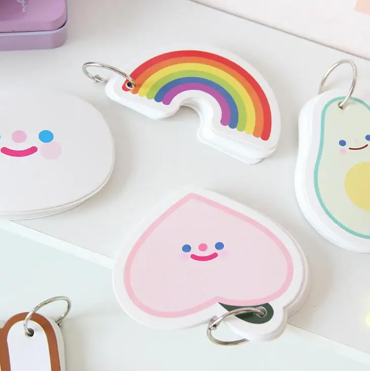 Мультяшные Блокноты с кроликом медведем цветком авокадо Персиком сердцем