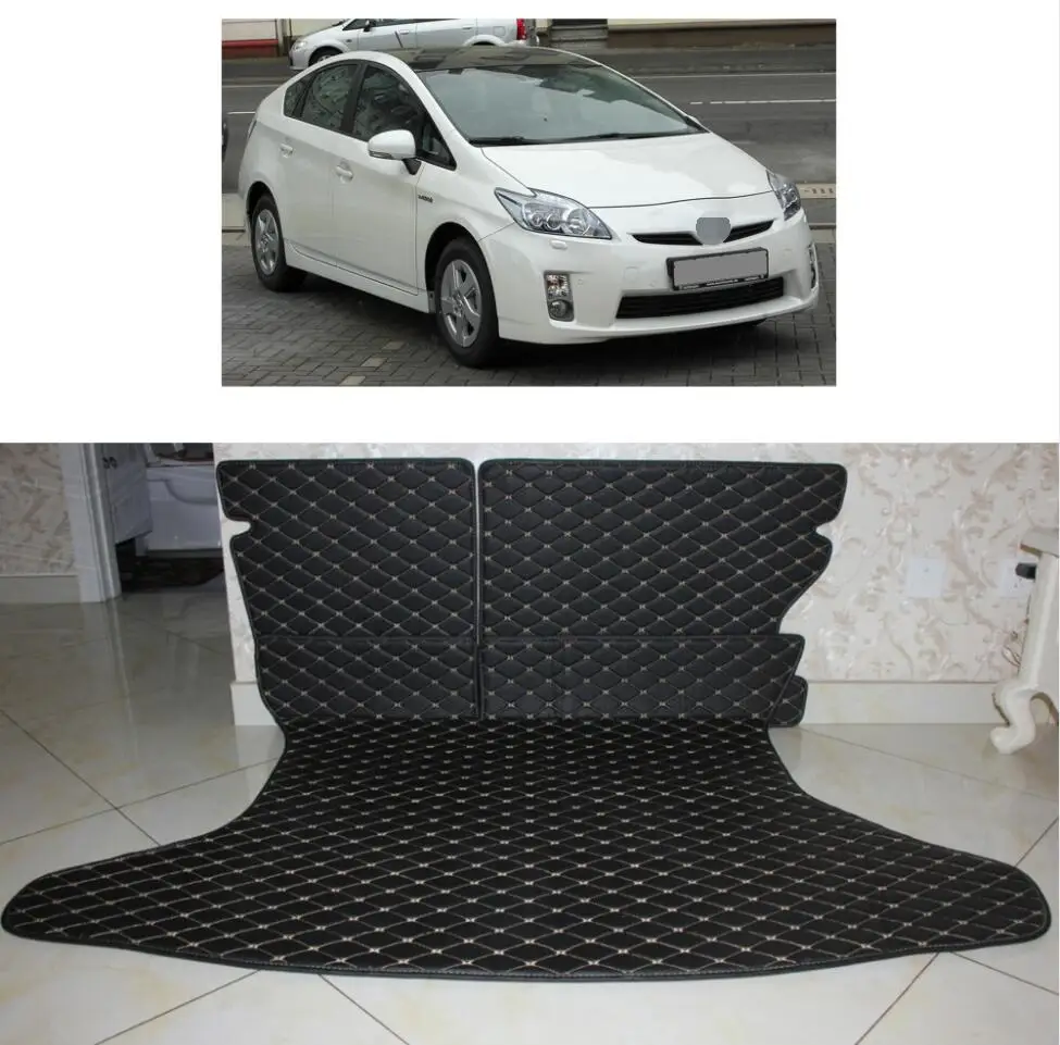 

fiber leather car trunk mat for toyota prius 2009 2010 2011 2012 2013 2014 2015 zw30 car accessories