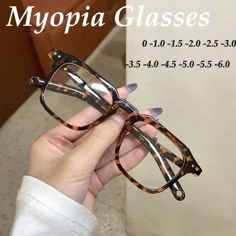 

Vintage Student Blue Light Square Frames Reading Glasses Clear Lens Computer Eyeglasses Fashion Unisex Classic UV400 Myopia