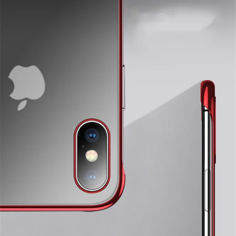 For iPhone Xr XS Max 7 8 6S 6 Plus 11 2019 Case Plating Transparant Frameless Hard PC Cover Pro max Finger Ring |