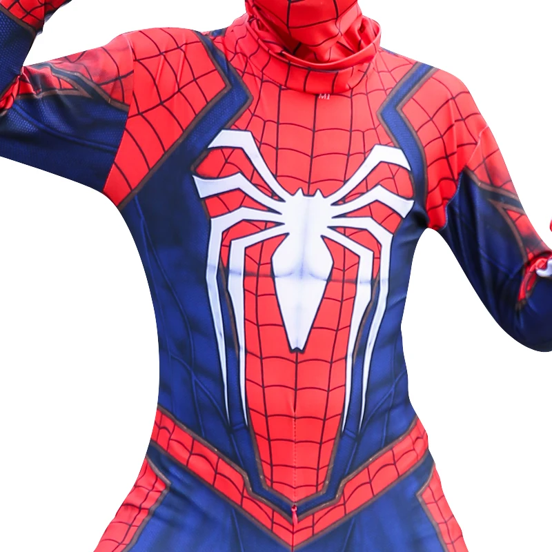 

kids cosplay anime spider costume Man bluey suit black Spandex 3D Cosplay Superhero Costume With Mask Fancy Dress Up kid Adult