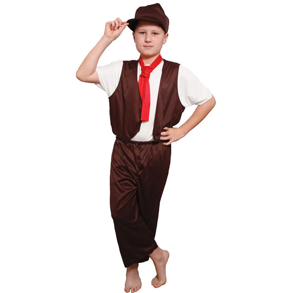 Средневековый викторианской плохой мальчик Tudor сирота ежа детская маскарадная