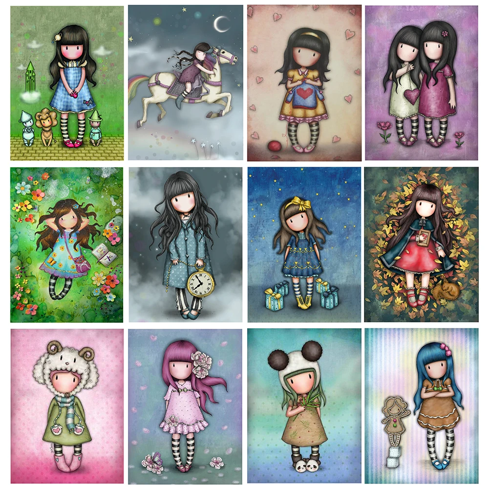 Вышивка крестиком сделай сам кукла горета 11CT Экологичная хлопковая нить наборы