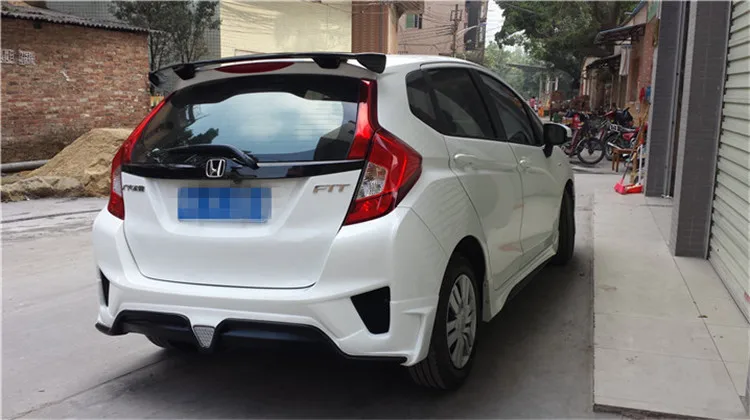 Для Honda fit/jazz спойлер высокого качества ABS Материал заднее крыло автомобиля
